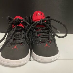 Jordan Kids Black and Red Sneakers